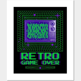 Retro Game Over Posters and Art